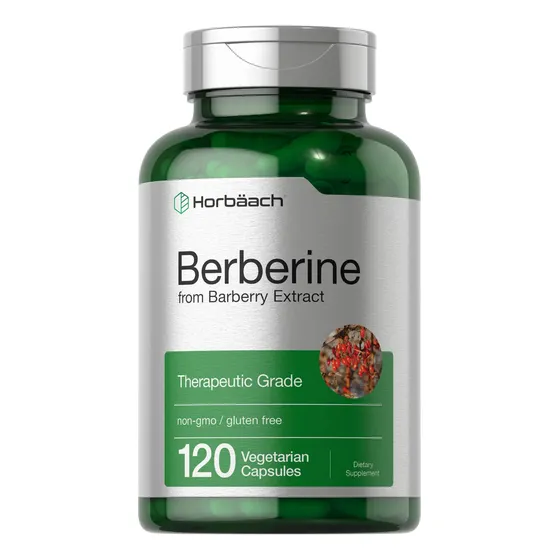 Suplemento Horbäach Berberina Hcl 500mg 120 Cápsulas