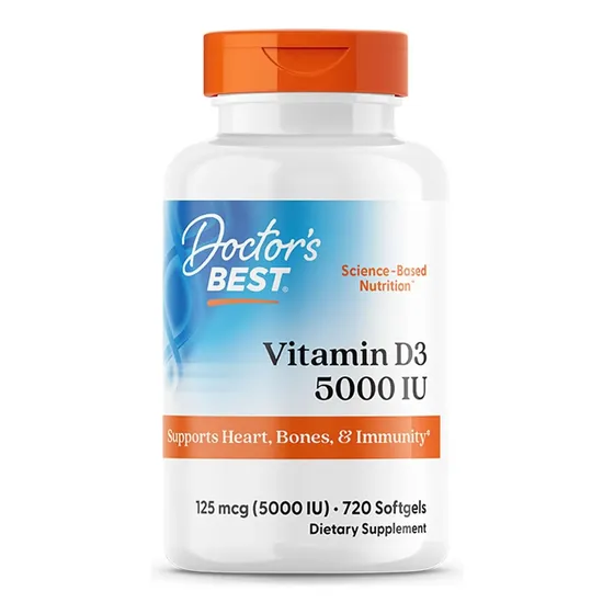 Doctors Best Vitamina D3 5000iu 720 Cápsulas Gelatinosas
