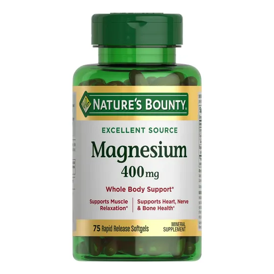 Nature's Bounty Magnésio 400 Mg, 75 Cápsulas Gelatinosas
