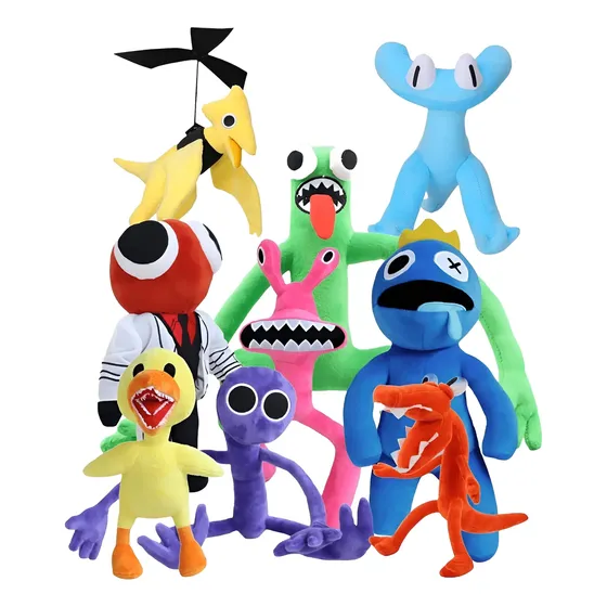Presente De 9 Peças Rainbow Friends Para Fãs, Boneca Fofa De 9pcs
