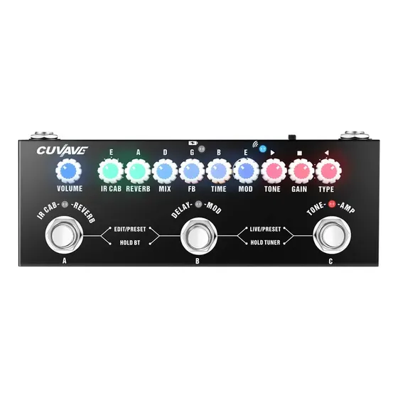 Cuvave Cube Bebê Portátil Multifuncional Guitarra Elétrica Cor Preto
