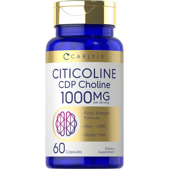 Suplemento Carlyle Citicoline Cdp Colina 1000mg 60 Cápsulas