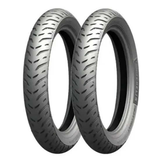 Par Pneu Michelin Pilot Street 2 Sem Câmara 80/100-18 + 90/90-18 X 1