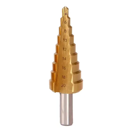 Broca Escalonada 4 A 20mm Titânio Para Metal E Chapas