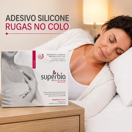 Adesivo Silicone Antirrugas Para Colo Reutilizável Supérbia Neutra