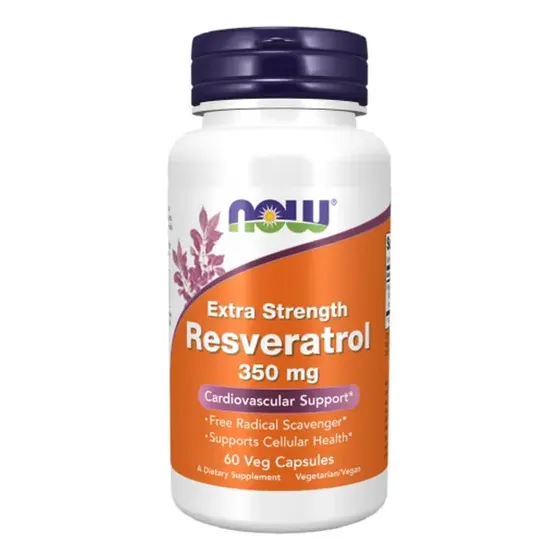 Resveratrol 350 Mg 60 Cápsulas Vegetais Da Now Foods