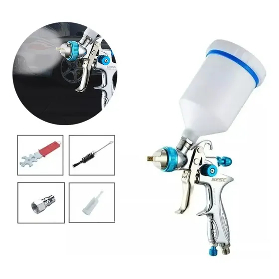 Pistola Hvlp Automotiva Baixa Pressão 600ml Bicos 1.3mm