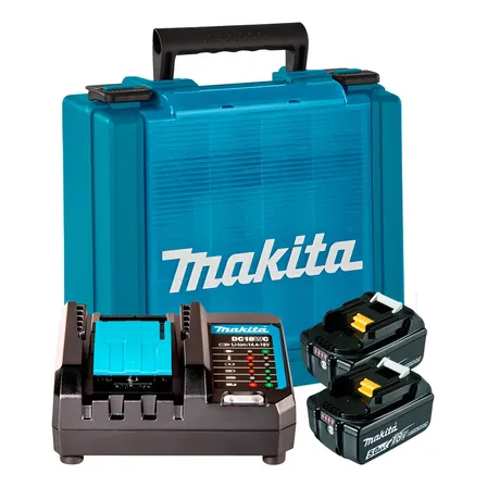 Kit 2 Baterias 18v 5.0ah Bl1850b Carregador Maleta Makita Nf