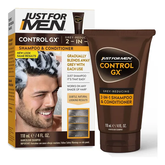 Shampoo Just Control Gx Grey Para Homens - Colore E Zxw05