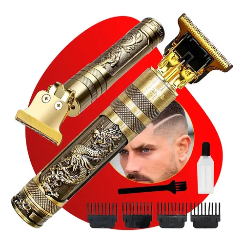Maquina Maquininha De Barbear Cortar Cabelo Acabamento Dourada Potente Marca Kamufla Dourado