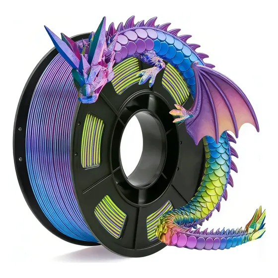Filamento Pla Silk Tricolor 1,75mm 250g 3d