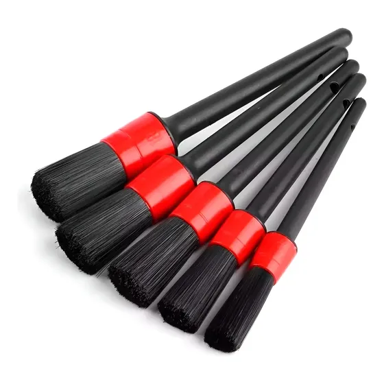 Kit 5 Pincel Para Lavação Detalhamento Automotivos Motos