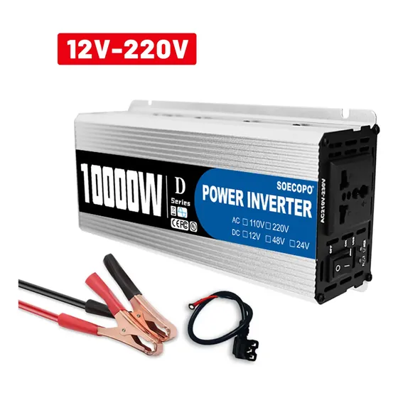 Inversor Portátil 10000w 12v Dc A 220v C/ Tomada Universal