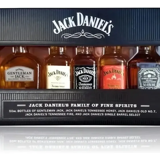 Kit Miniatura De Bebida Jack Daniels 50ml C/ Estojo Original