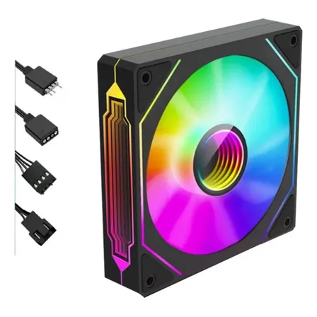 Ventilador De Pc Black Reverse 4pro Flow 120 Mm Para Estojo Preto