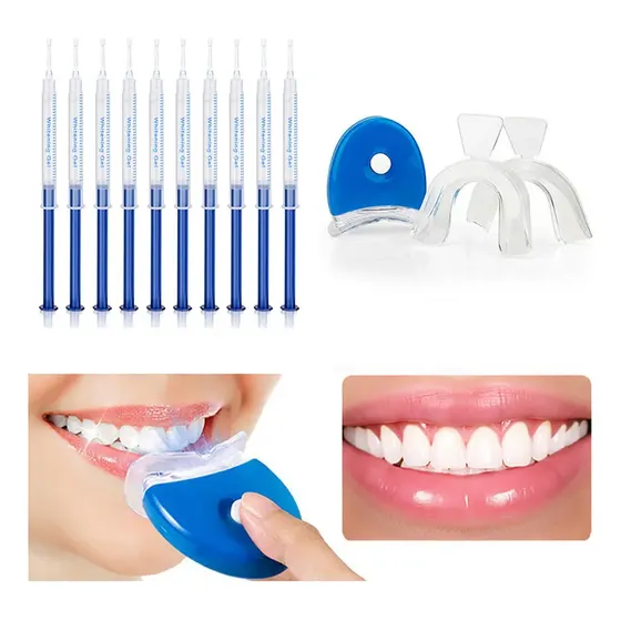 Blanqueador Dental Kit Whitening Oral Gel Al 44% 10 Jeringas