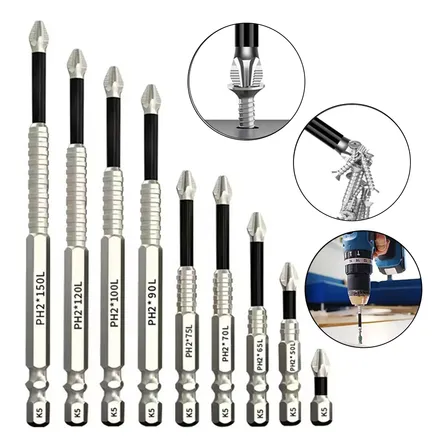 Kit 9 Ponta Bits Magnéticas K5 Ph2 Philips Parafusadeira