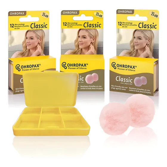 Tampões De Ouvido Ohropax Reutilizáveis De Cera/algodão (36