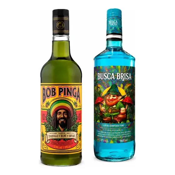 Kit Coquetel Busca Brisa 1l + Coquetel Bob Pinga 975ml
