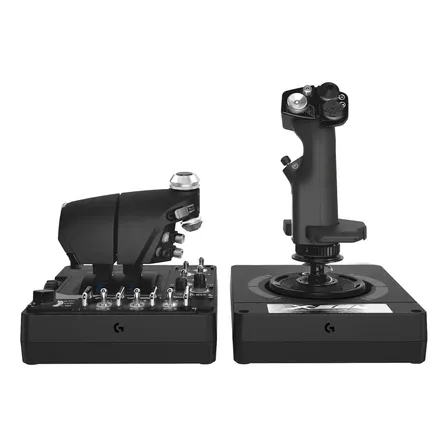 Controlador De Simulação Rgb Manete E Acelerador X56 H.o.t.a.s Logitech G Preto