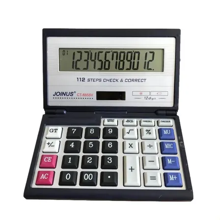 Calculadora De Mesa Joinus Ct-8855v Solar 12 Díg