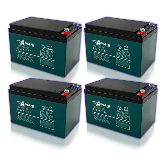 Kit 4 Baterias 12v 15ah Ciclo Profundo Bike Elétrica