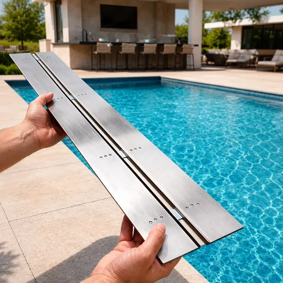 Ralo Oculto Invisivel Para Piscina Borda 1m Linear