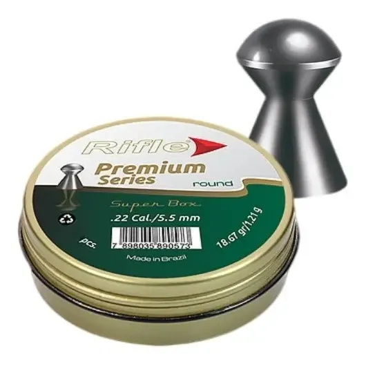 Chumbinho Premium Series Round 5.5mm 125 Unid Rifle