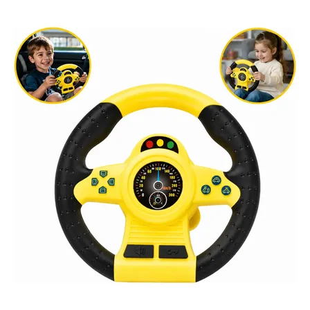 Volante Brinquedo Didatico Musical Gira 360o Sons De Carro