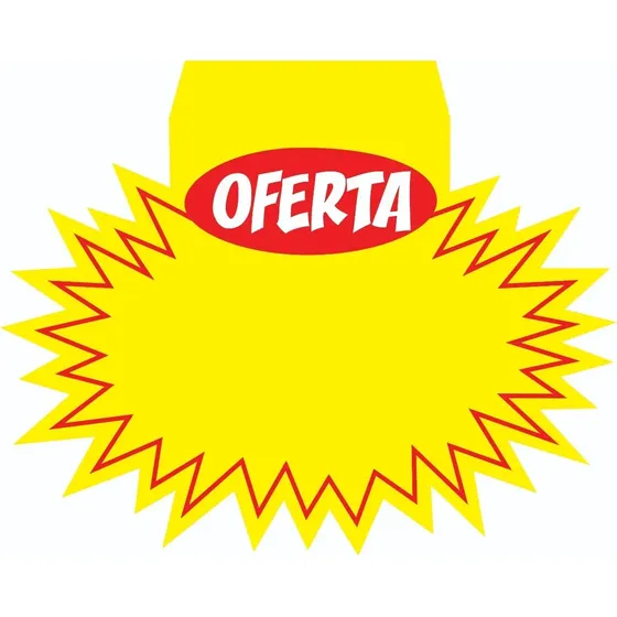 Cartaz Splash Duplex 210g Oferta Com Aba 18,5x14,5cm 100 Un.