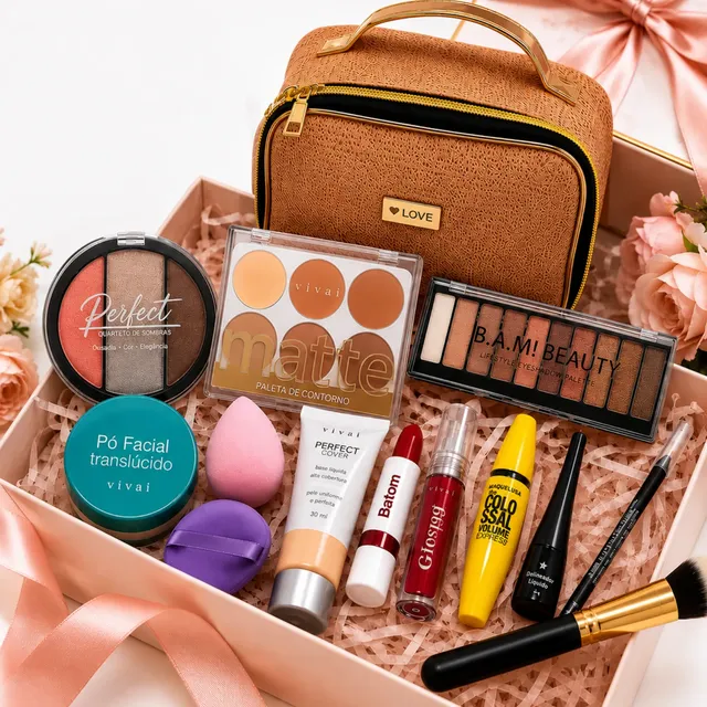 Kit Maquiagem Feminina Completa Necessaire Presente