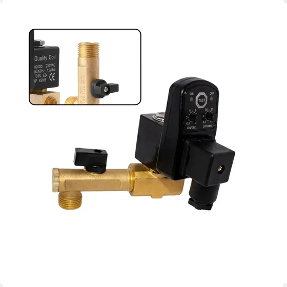 Purgador Eletrônico P/ Ar Comprimido 1/2 Bsp 220v Com Filtro