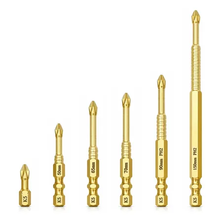 Bits Ponteiro Parafusadeira Kit 6 Uso Profissional Magnético