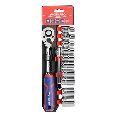 Conjunto De Soquetes De Catraca Workpro De 14 Unidades Wp202