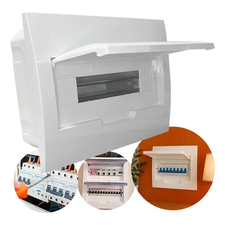Quadro Distribuicao 12 Polos Din Embutir Trilho Din Pvc