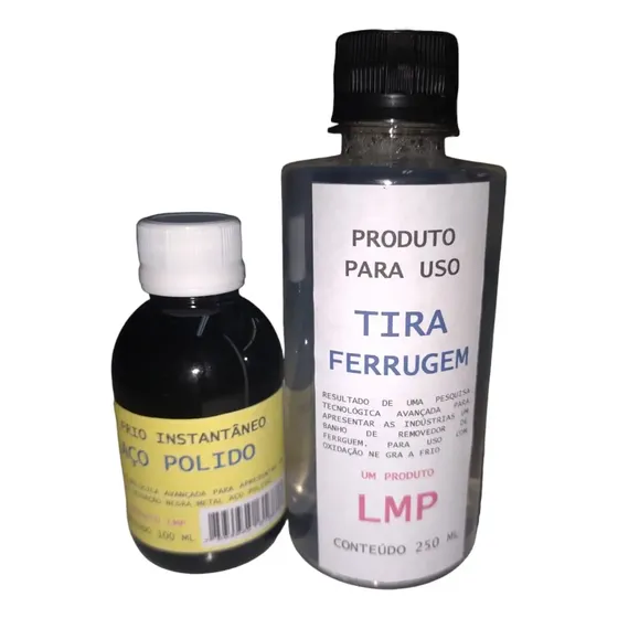 Kit Oxidação Negra A Frio Metal Aço Polido 100 Ml Envio Full