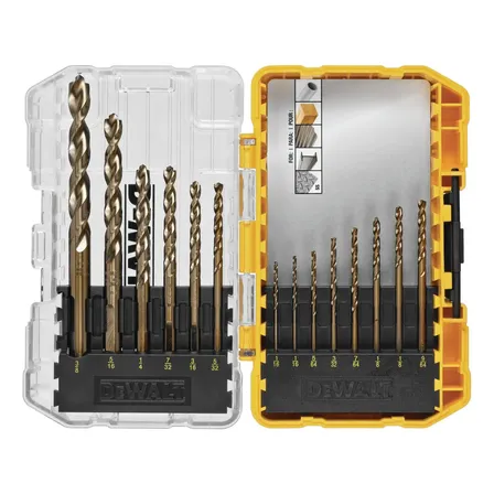 Conjunto De Brocas De Aço Dewalt Cobalt Alloy Co...
