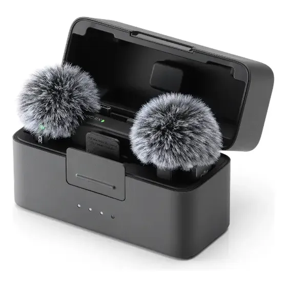 Mini Kit De Microfone Dji (2tx+1rx) Com Caixa De Carregament Preto