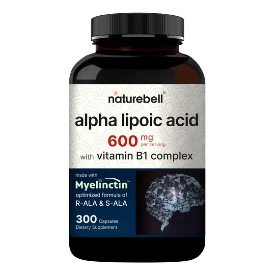 Cápsulas De 600 Mg Do Complexo De Ácido Alfa Lipóico Natureb Sem Sabor