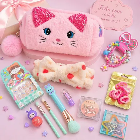 Kit Maquiagem Infantil Menina Necessaire Completa Presente