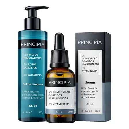 Kit Principia Gel Gl-01 + Sérum Hialurônico Ah-2 Facial