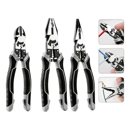 Kit 3 Unidades Antiderrapante Alicate Universal Profissional