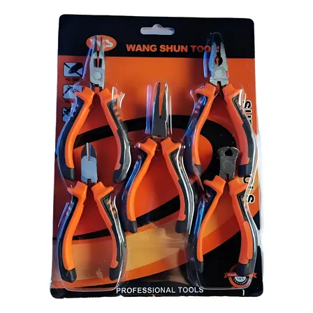 Kit Mini Alicates Turquesa Corte, Bico E Universal 5 Pçs