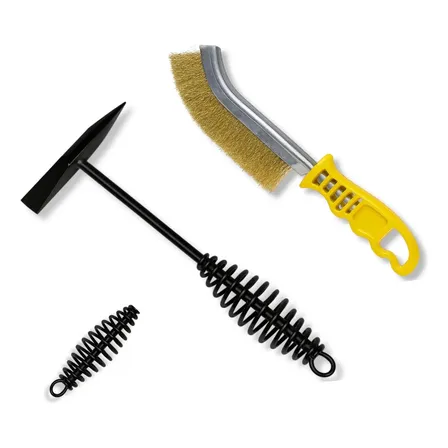 Kit Martelo Picador De Solda E Escova De Aço Ergonômico