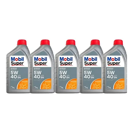 Kit 5 Litros - Mobil Super 5w-40 Óleo Lubrificante Sintético