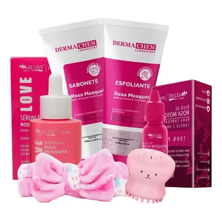 Kit Skincare Rosa Mosqueta Dermachem Original Limpeza Pele