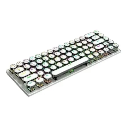 Teclado Mecánico Inalámbrico Apayado Dk68 Rgb White