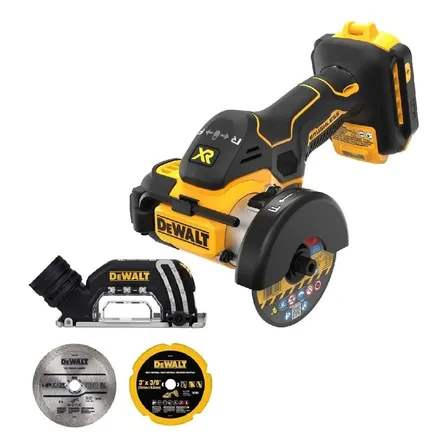 Recortadora Angular Para Acabamento 3 À Bateria Dewalt Dcs438b-b3 Amarelo/preto 20v