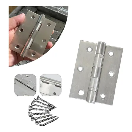 Kit 12 Dobradiças Reforçadas Aço Inoxidavél Para Porta