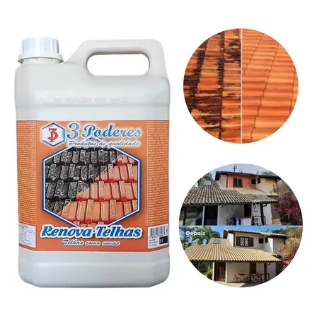 Limpa Telha Limpeza De Telhado Anti Fungos 3 Poderes 5lts